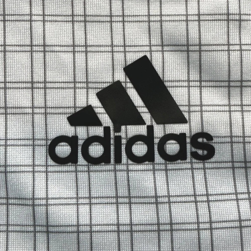 Adidas Golf Polo Shirt Mens 2XL White Grey PreLoved